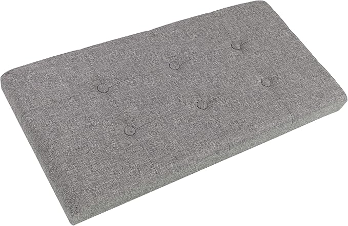 Lavish Home Ottoman Set of 2 - Ottoman Foot Rest, Linen Chest, or Storage Bench Set - 30in Ottomans for Living Room, Bedroom, Dorm Storage (Dark Gray)