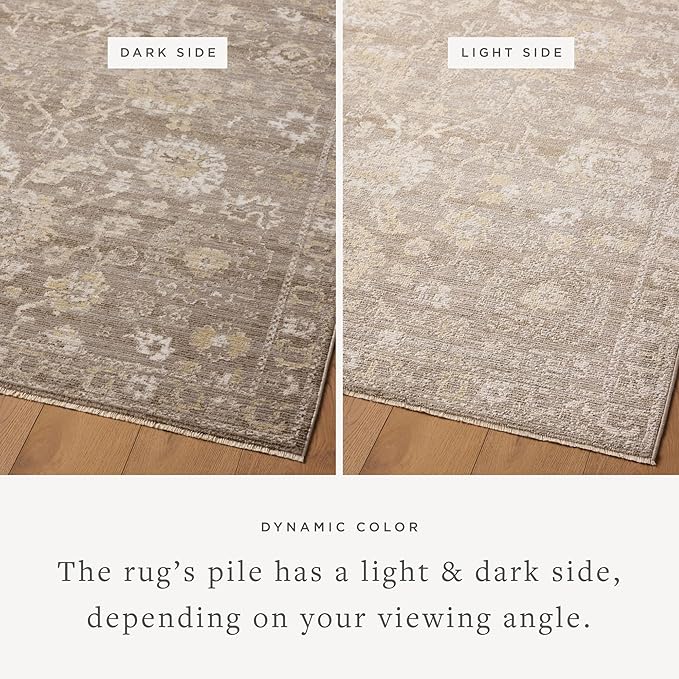 Loloi Magnolia Home by Joanna Gaines Pace Collection PAC-03 Taupe/Wheat 5'-3" x 7'-6" Area Rug