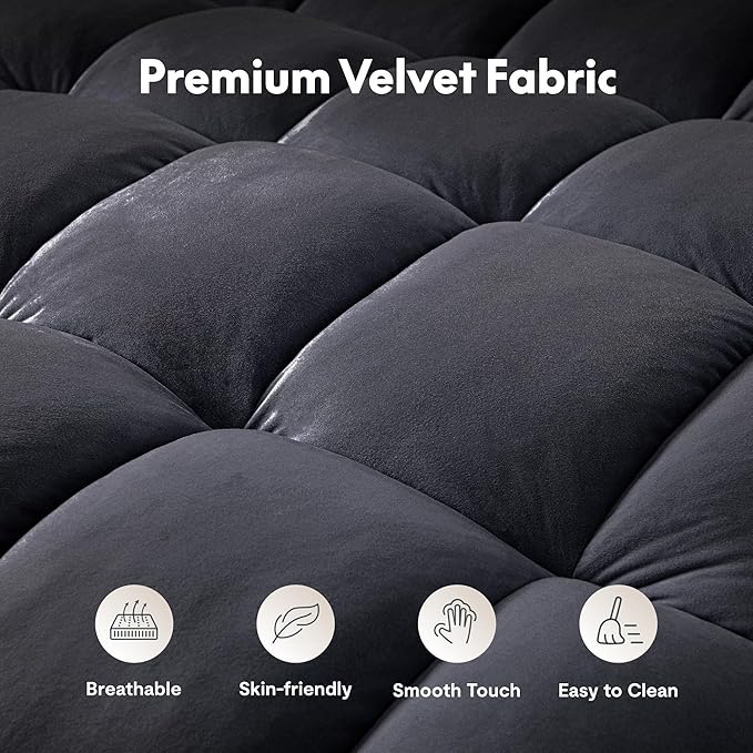 FLEXISPOT XCT4 3-in-1 Convertible Loveseat Sofa Bed for Small Spaces, Velvet Pull Out Couch with Adjustable Backrest, Compact Twin Sleeper Chaise Lounge Futon for Apartment Dorm RV Guest Room, Black
