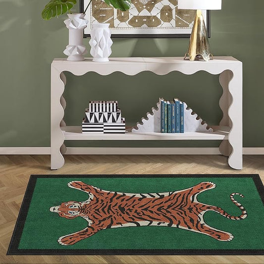 RUGGABLE x Jonathan Adler Machine Washable Modern Area Rug – Tiger Emerald 3x5, Stain-Resistant, Non-Slip – Small Rugs for Living Room, Bedroom, Hallway, Entryway & Office–with Cushioned Pad