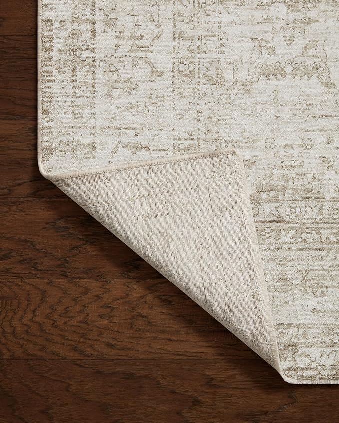 Loloi Amber Lewis Honora Collection HON-01 Ivory/Natural 3'-9" x 5'-9" Accent Rug