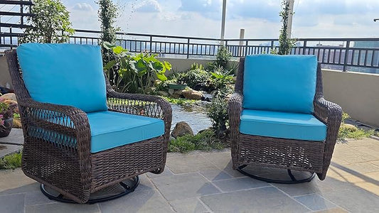 JMGBird Outdoor Chair Cushion Set, Deep Seat Patio Furniture Cushion 24"x24" Outdoor Cushions for Patio Furniture