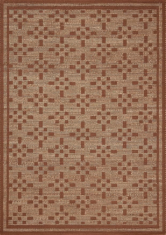 Loloi Chris Loves Julia Judy Collection JUD-07 Natural/Spice 3'-6" x 5'-6" Accent Rug