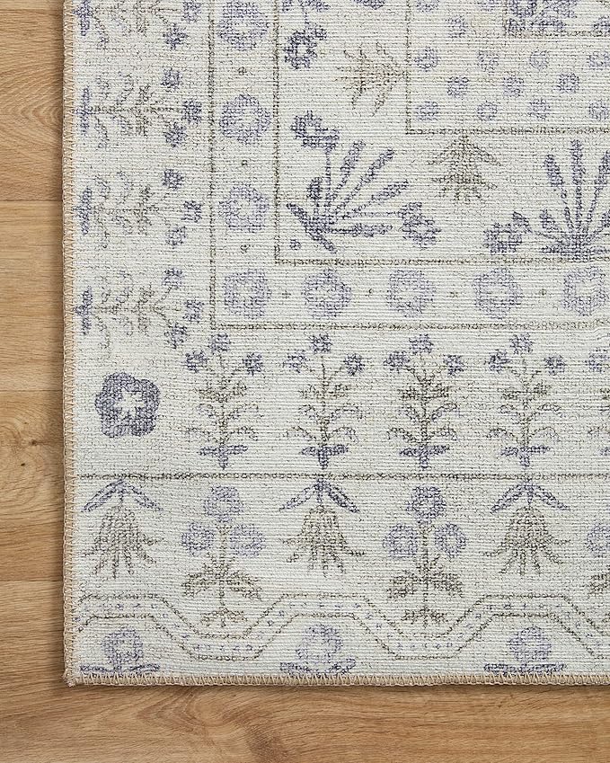 Loloi Rifle Paper Co. Maison Collection MAO-03 Rosette Ivory 3'-9" x 5'-6", .19" Pile Height, Accent Rug