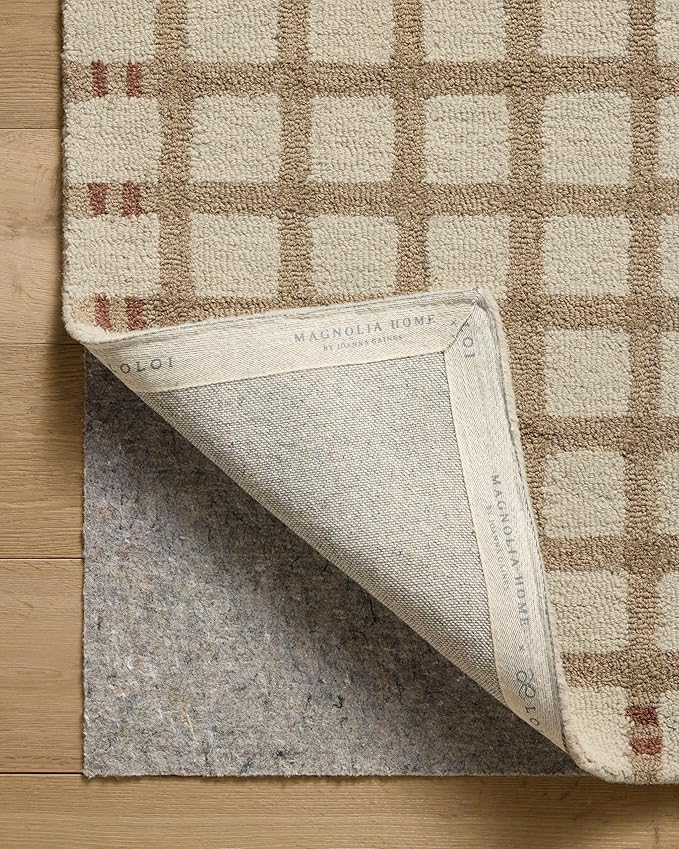 Loloi Magnolia Home by Joanna Gaines Waylon Collection WAY-02 Natural/Rust 5'-0" x 7'-6" Area Rug