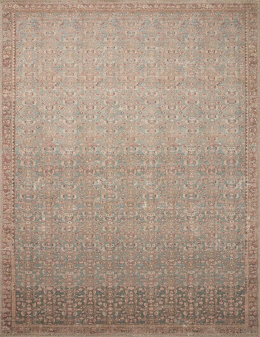 Loloi Angela Rose Aubrey Collection AUB-04 Blue/Terracotta 8'-3" x 11'-3", .19" Pile Height, Area Rug