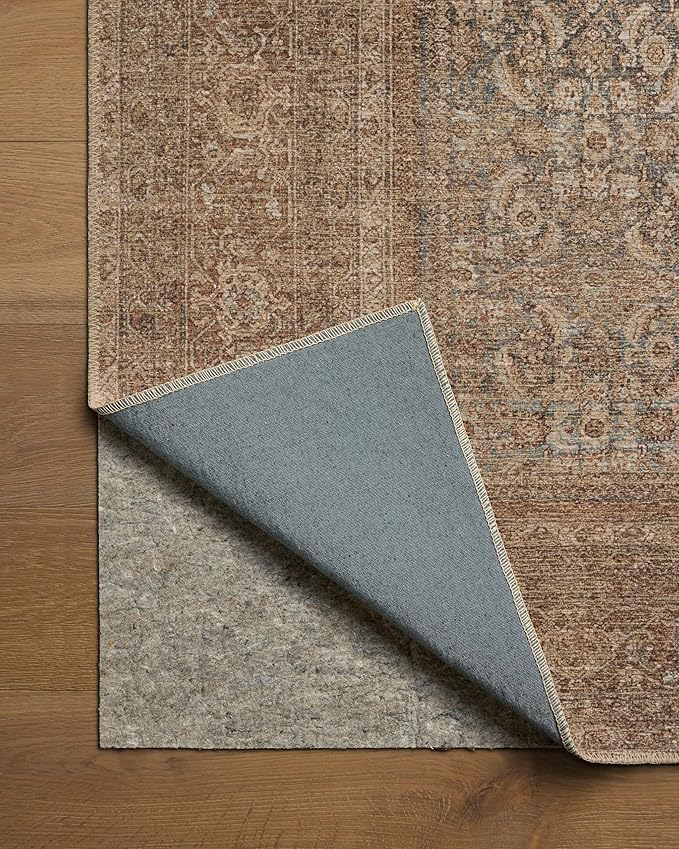 Loloi Amber Lewis Cambria Collection CBR-07 Ocean/Bark 6'-0" x 9'-0" Area Rug Jute, Neutral, Vintage Style, Antique Tone, Living, Bedroom, Dining, Carpet