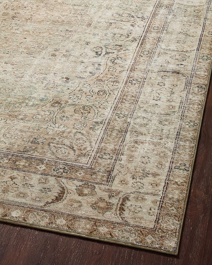 Loloi Margot Collection MAT-01 Antique/Sage 2'-6" x 9'-6" Runner Rug feat. CloudPile, No-Shed Easy Clean Large Patterned Area Rug for Living Room, Bedroom, Dining Area