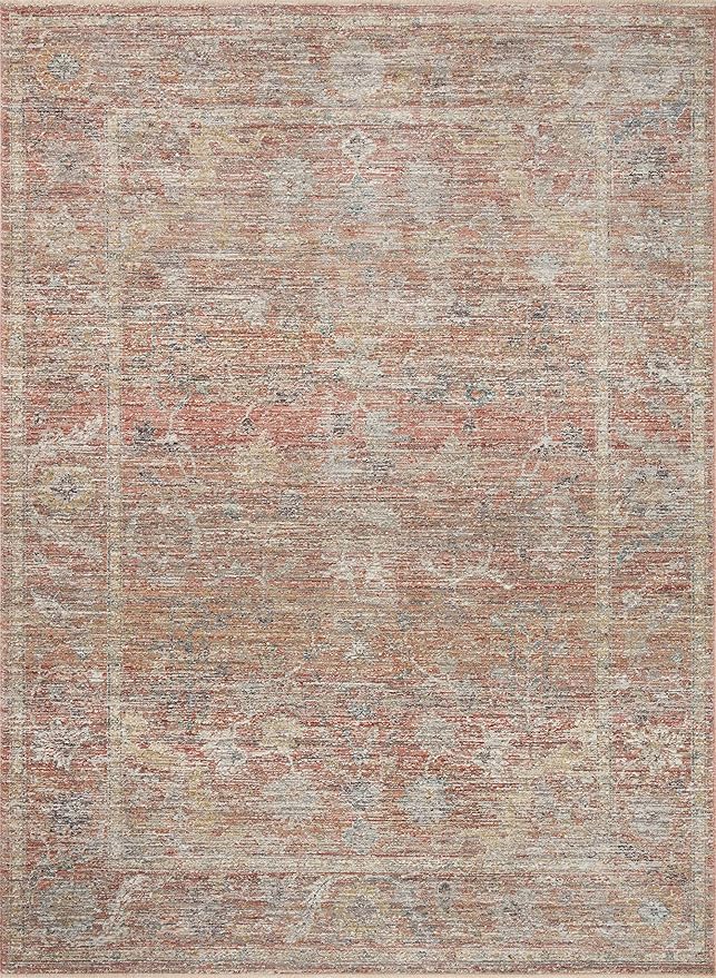 Loloi Magnolia Home by Joanna Gaines Millie Collection MIE-04 Sunset/Multi 2'-3" x 3'-10", .25" Pile Height, Accent Rug