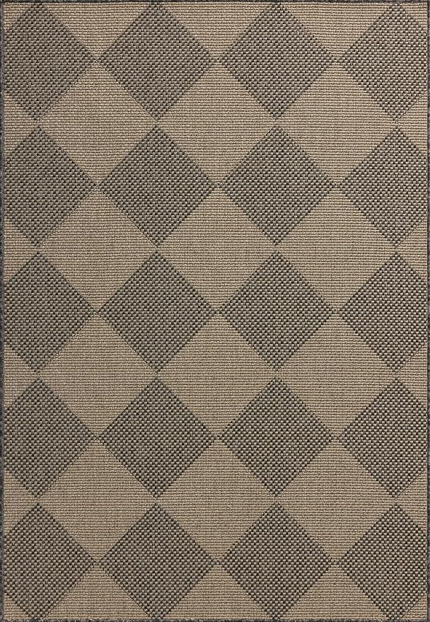 Loloi Chris Loves Julia Providence Collection PRC-04 Graphite/Sand 6'-3" x 9'-2", .12" Pile Height, Indoor/Outdoor Area Rug
