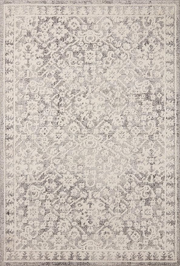 Loloi Magnolia Home by Joanna Gaines Gigi Collection GIG-01 Grey/Ivory 2'-7" x 4' Accent Rug
