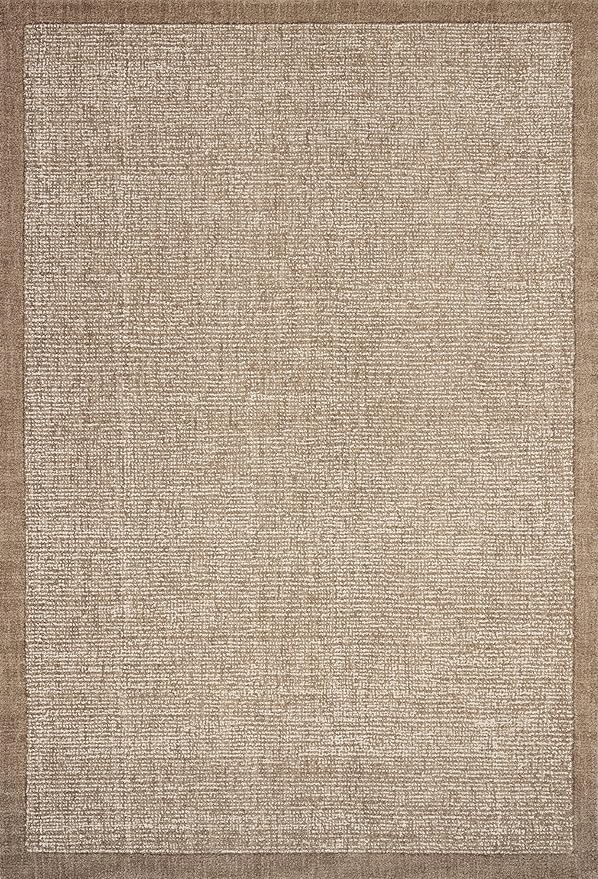 Loloi Magnolia Home by Joanna Gaines Henley Collection HNY-01 Ivory/Brown 3'-6" x 5'-6" Accent Rug