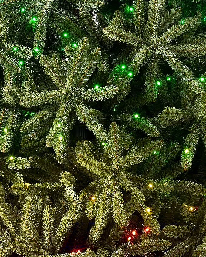 Balsam Hill 7ft Pre-Lit Classic Blue Spruce - Artificial Christmas Tree with Twinkly Lights, Easy Plug Technology, Premium Stand for Indoor Holiday Decorating