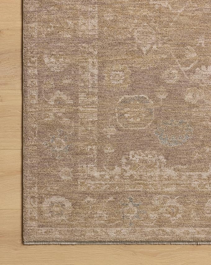 Loloi Chris Loves Julia Louisa Collection LOI-04 Taupe/Gold 2'-3" x 3'-10", .38" Pile Height, Accent Rug
