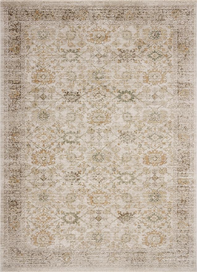 Loloi Magnolia Home by Joanna Gaines Pace Collection PAC-04 Natural/Multi 7'-8" x 7'-8" Round Area Rug