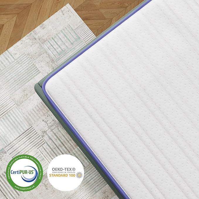 Twin XL Mattress 12 Inch, Rest Only Hybrid Twin Mattress in a Box, Memory Foam with Pocket Springs, Medium Firm, Motion Isolation, Pressure Relief, for Kid's Room