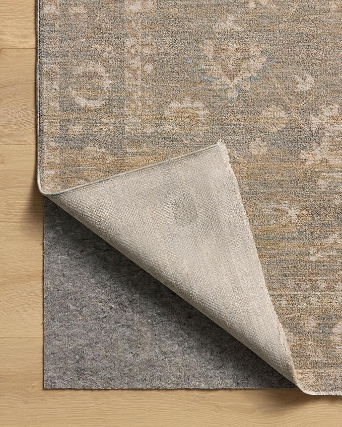 Loloi Chris Loves Julia Louisa Collection LOI-04 Lagoon/Ivory 5'-3" x 7'-6", .38" Pile Height, Area Rug