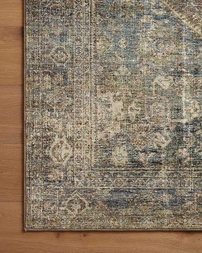 Loloi Amber Lewis Morgan Collection MOG-05 Spice/Lagoon 11'-6" x 14'-6" 38" Thick Area Rug feat. CloudPile Neutral, Room Décor, Vintage Inspired, Livingroom, Bedroom, Dining Area