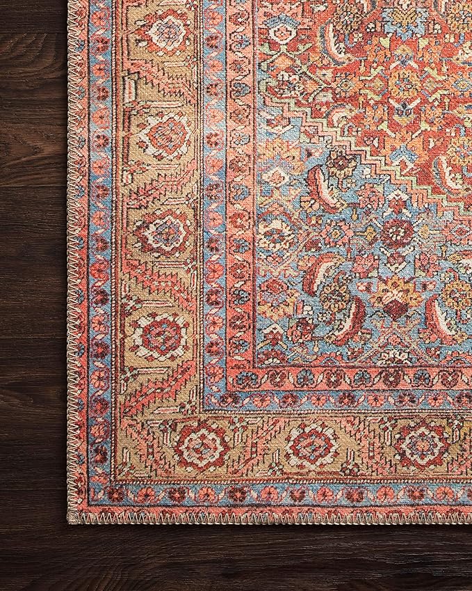 Loloi Loren Collection LQ-06 Red/Multi 7'-6" x 9'-6" Area Rug
