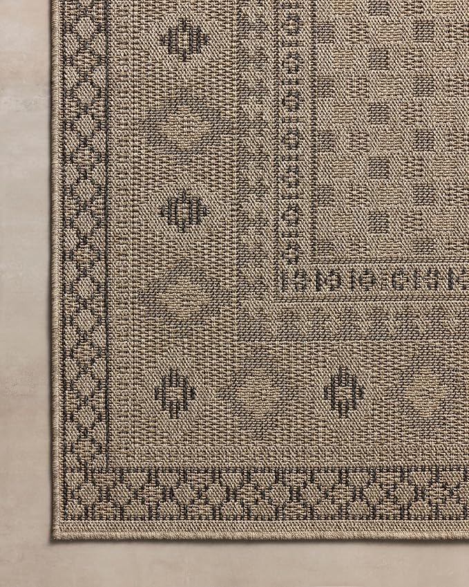 Loloi Chris Loves Julia Providence Collection PRC-07 Dove/Charcoal 5' x 7'-7", .12" Pile Height, Indoor/Outdoor Area Rug