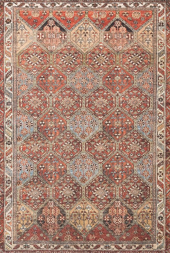 Loloi Loren Collection LQ-16 Spice/Multi 7'-6" x 9'-6" Area Rug