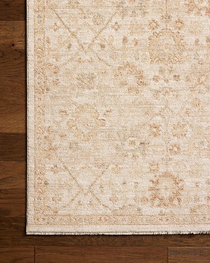 Loloi Chris Loves Julia Palma Collection PLM-04 Natural/Spice 2'-3" x 3'-10" Accent Rug Vintage Style Boho Living Room Bedroom Carpet