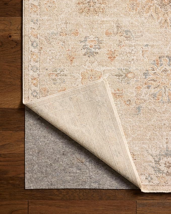 Loloi Chris Loves Julia Palma Collection PLM-11 Natural/Multi 2'-3" x 3'-10" Fringe Accent Rug Vintage Style Boho Living Room Bedroom Carpet