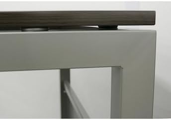 NBF at Work Reversible L Shaped Executive Office Desk - Durable Espresso Laminate Computer Desk with Steel Frame - Modern Desk with 3 Grommet Holes - 60" W x 60" D Work Desk for Home (Brown)