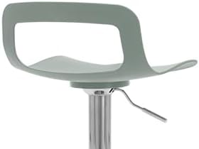 NOBPEINT Contemporary Chrome Air Lift Adjustable Swivel Bar Stool (4 Pieces, Mint Green)