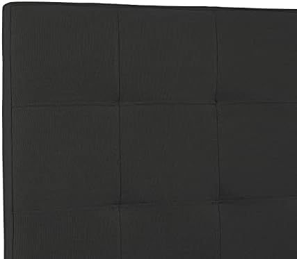 Naomi Home Jessenia Queen Headboard – Adjustable Linen Upholstered Tufted Panel, Soft Padded Surface, Wall-Mount/Bed Frame Mount – Dark Gray