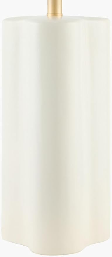 Livabliss Table Lamps, 27" Ocana Modern Bedside Nightstand Table Lamp for Bedroom Living Room Office, White Body with White Shade (27" H x 13" W x 13" D)