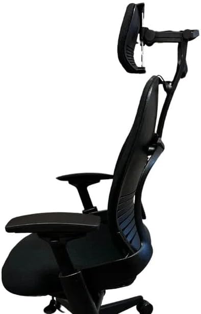 OFFICE LOGIX SHOP Leap V2 Chair with Headrest Bundle (Fabric, Black)