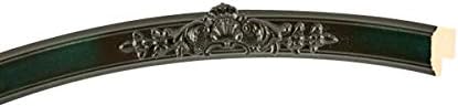 OVALCREST Oval Beveled Wall Mirror for Home Decor - Athena Style - Hunter Green - 21" x 17" Outside Dimensions
