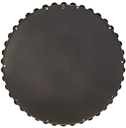 Madison Park Round Mirror, Metal Frame Circle Mirror 27 inch, Wall Art Decor Mounted Hanging for Entryway, Bathroom, hallway, Living Room, Vanity, Marlowe, Silver