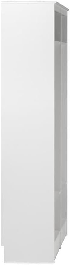 Prepac Narrow Coat Rack Freestanding Hall Tree with 3 Hooks, Entryway Furniture for Coat & Shoe Storage, Entryway Organization with Adjustable Shelf, 14.75"W x 72.5"H x 15.5"D, Set of 2, White