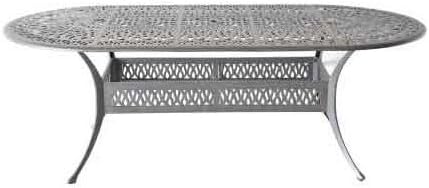 Elizabeth Cast Aluminum Powder Coated 7pc Outdoor Patio Dining Set with 42" X 72" Oval Table - Antique Bronze