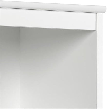 Prepac Narrow Coat Rack Freestanding Hall Tree with 3 Hooks, Entryway Furniture for Coat & Shoe Storage, Entryway Organization with Adjustable Shelf, 14.75"W x 72.5"H x 15.5"D, Set of 2, White