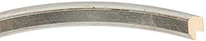 OVALCREST Oval Beveled Wall Mirror for Home Decor - Toronto Style - Silver Leaf with Brown Antique - 26" x 22"