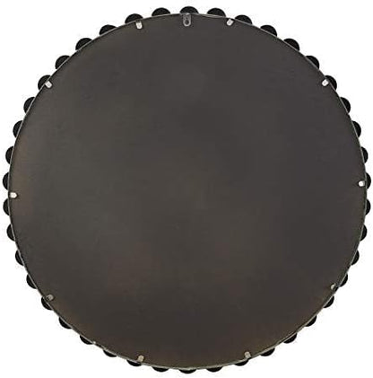 Madison Park Round Mirror, Metal Frame Circle Mirror 36 inch, Wall Art Decor Mounted Hanging for Entryway, Bathroom, hallway, Living Room, Vanity, Marlowe, Silver