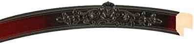 OVALCREST Oval Beveled Wall Mirror for Home Decor - Athena Style - Rosewood - 26" x 20" Outside Dimensions