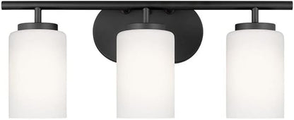 Generation Lighting 3-Light Oslo Bath Fixture Wall Lamp Midnight Black 41162EN3-112, Bathroom Light Fixture for Home Decor, Vanity Light Fixture Uses A19 Standard or LED Light Bulbs