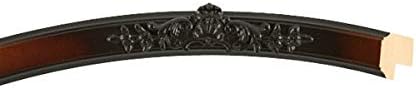OVALCREST Oval Beveled Wall Mirror for Home Decor - Athena Style - Walnut - 21" x 17" Outside Dimensions