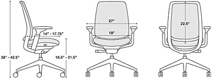Steelcase Series 2 Office Chair, Seagull Frame, Cogent Connect Peacock, Hard Floor Casters