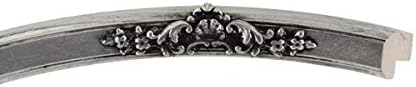 OVALCREST Oval Beveled Wall Mirror for Home Decor - Athena Style - Silver Leaf with Black Antique - 26" x 22" Outside Dimensions