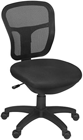 Niche Regency Armless Harrison Mesh Back Swivel Task Office Chair- Black