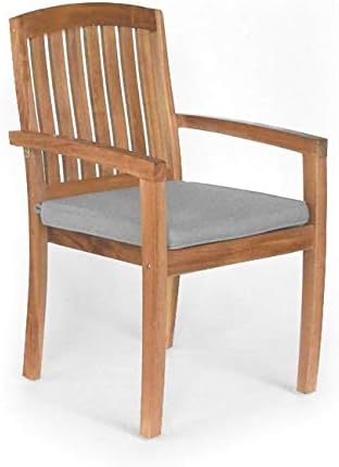 Grade-A Teak Outdoor Dining Set-95"X40" 9 Pieces | Rectangle Double Extension Table & 8 Java Arm Chairs | Wooden Outdoor Seating for Garden Fine Sanded, Natural Finish