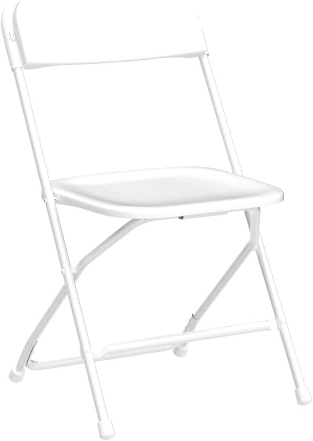 Magshion Plastic Folding Chairs 10 Pack White Foldable Dinning Chairs for Wedding Parties Event Outdoor Indoor Lightweight Chair 330lbs Capacity