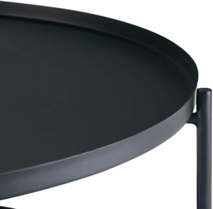 SIMPLIHOME Monet Industrial 32 inch Wide Metal Metal Coffee Table in Black for the Living Room and Family Room