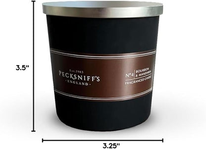 Pecksniff's Bourbon and Mandarin Candle | 3 Wicks, 515g /18.16oz