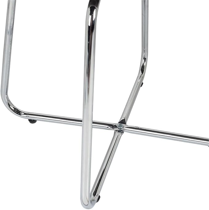 Hillsdale, Marisol Round Metal and Upholstered Vanity Stool with Scoop Back for Makeup Room or Bathroom, Off-White